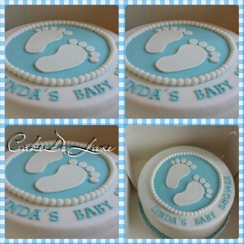 Footprints Baby Shower Cake