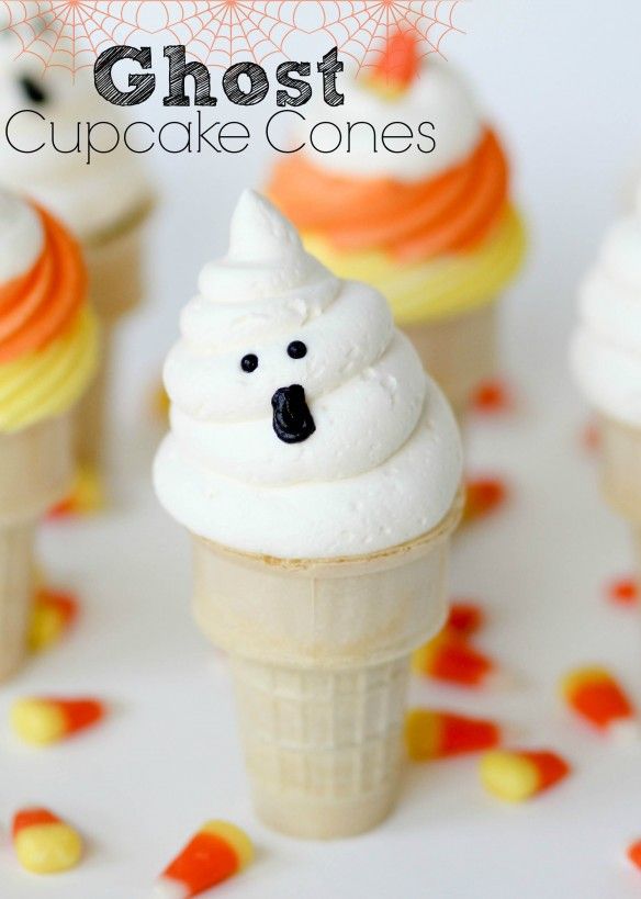 Ghost Cupcake Cones