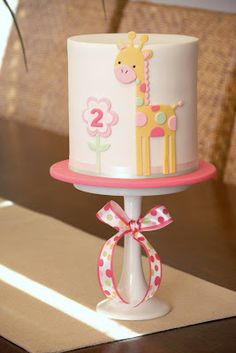 Giraffe Birthday Cake Cupcakes