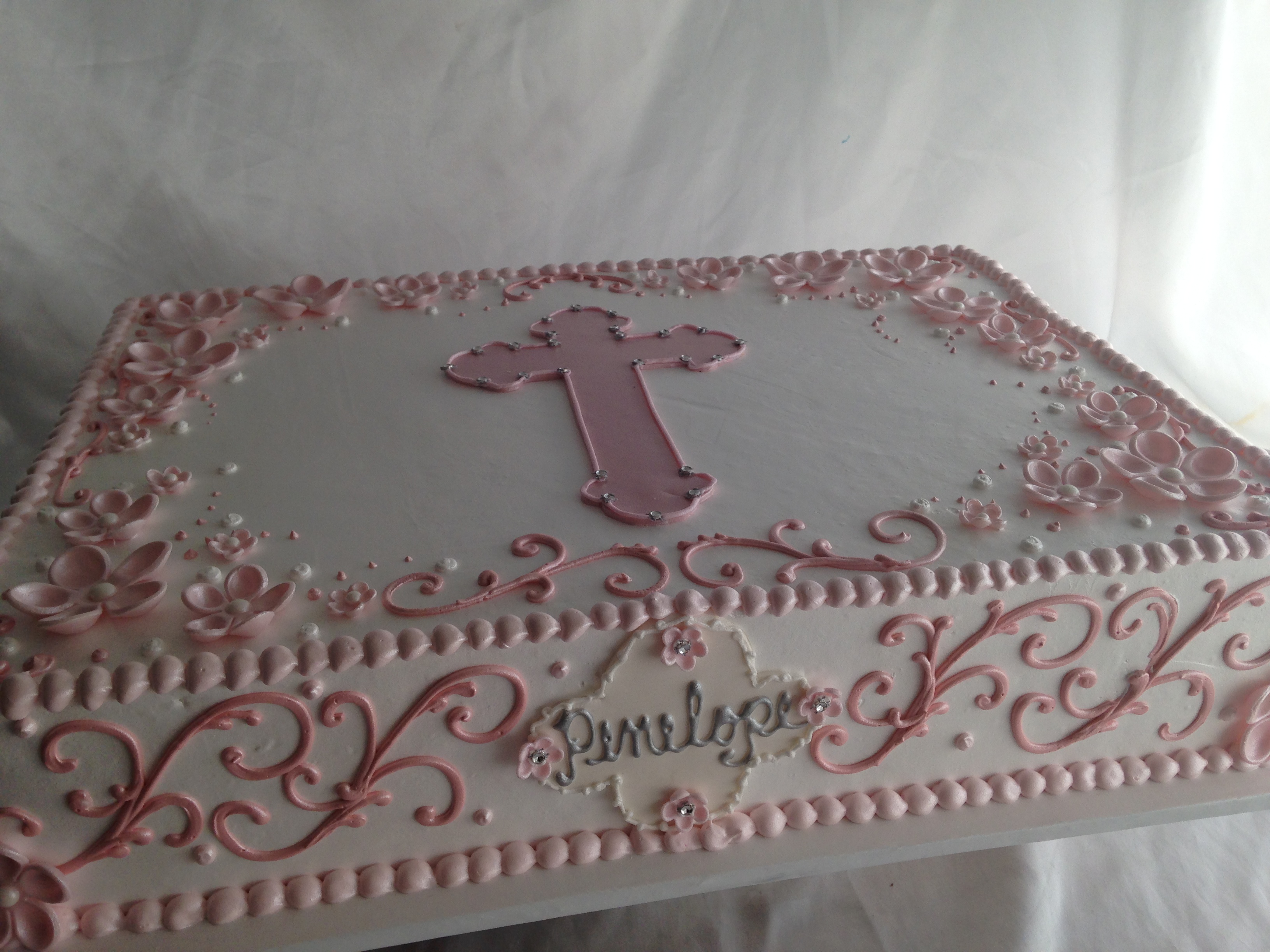 Girl Baptism Sheet Cake Ideas