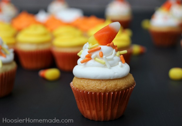 Halloween Candy Corn Cupcakes Recipe