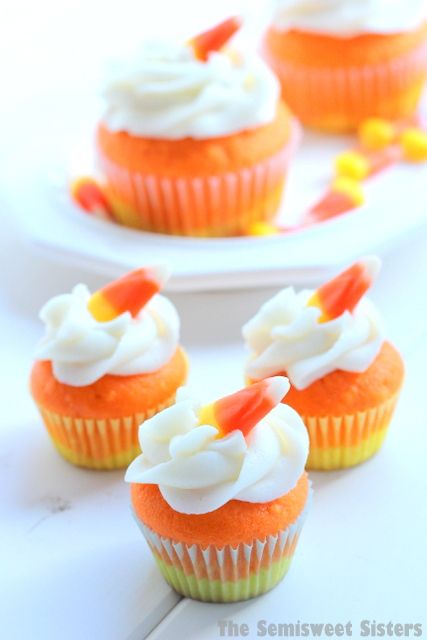 Halloween Candy Corn Cupcakes Recipe