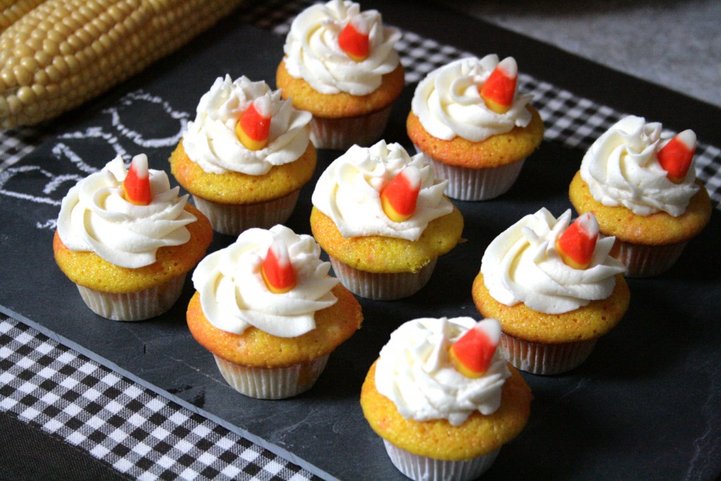 9 Photos of Candy Corn Halloween Cupcakes With Mini On Top