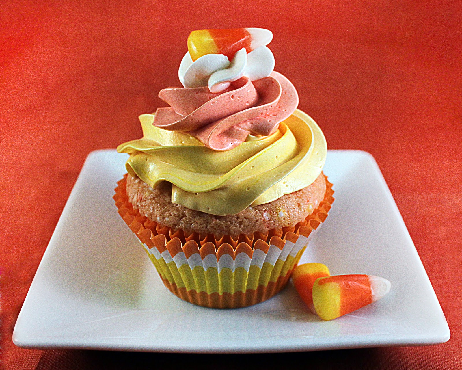 Halloween Cupcakes with Candy Corn