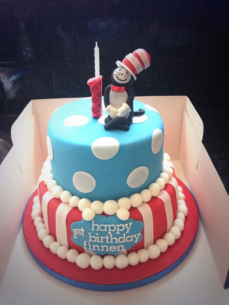 Hat Dr. Seuss First Birthday Cake