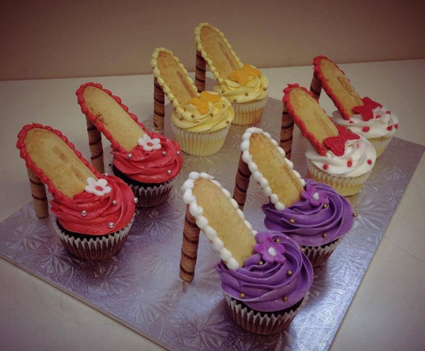 6 Photos of Birthday High Heel Cupcakes