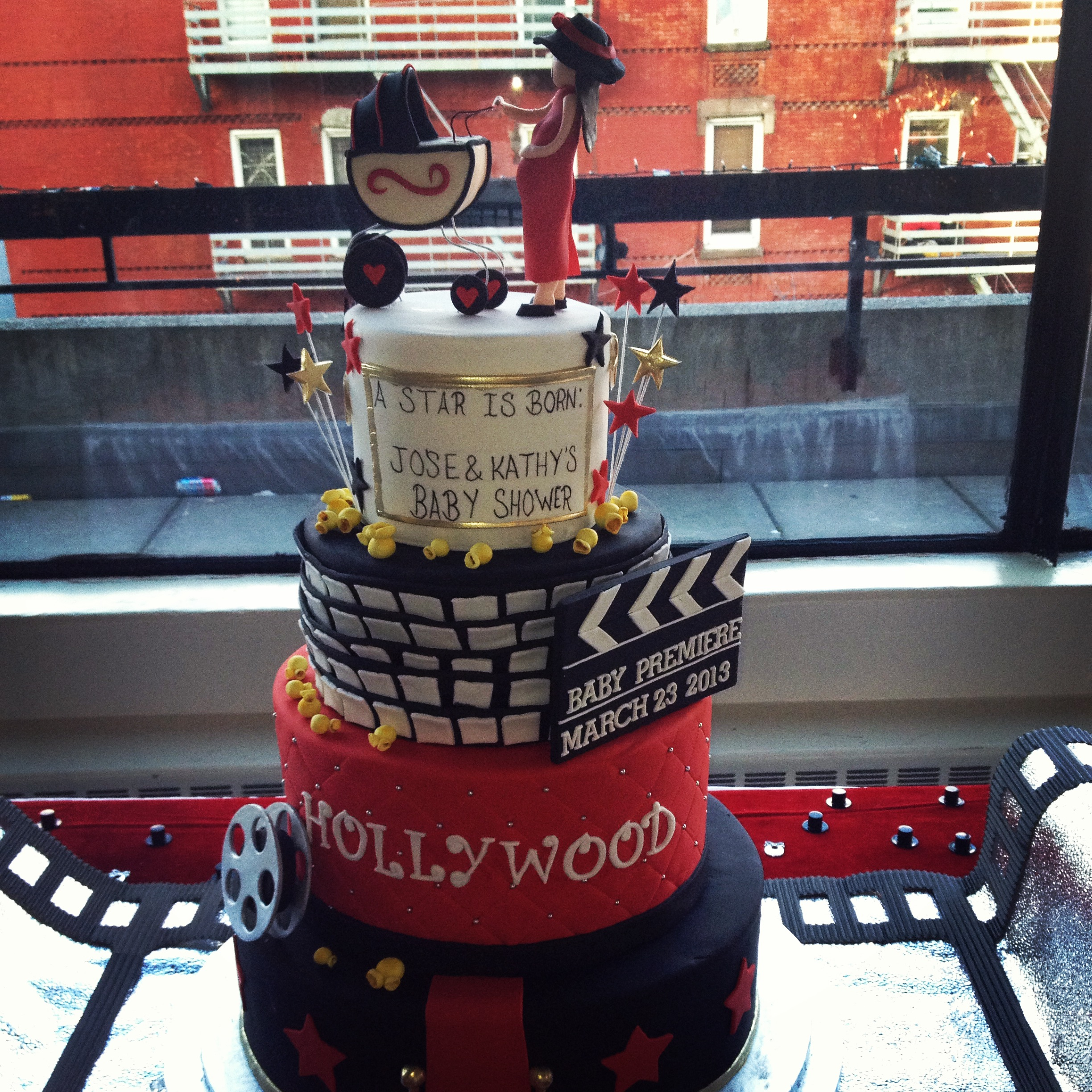 Hollywood Baby Shower Cake