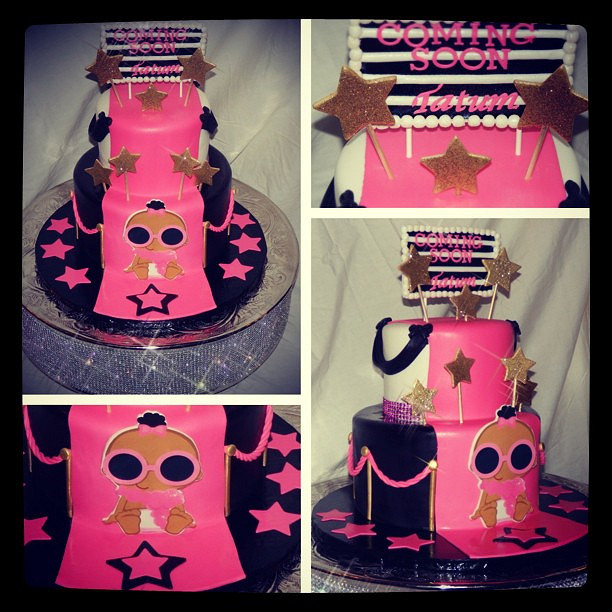 Hollywood Baby Shower Cake