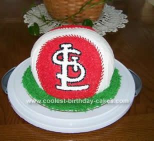 Homemade Baseball Birthday Cake