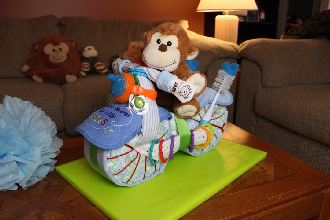 How to Make Motorcycle Diaper Cake