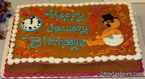 6 Photos of January Birthday Cakes & Flowers