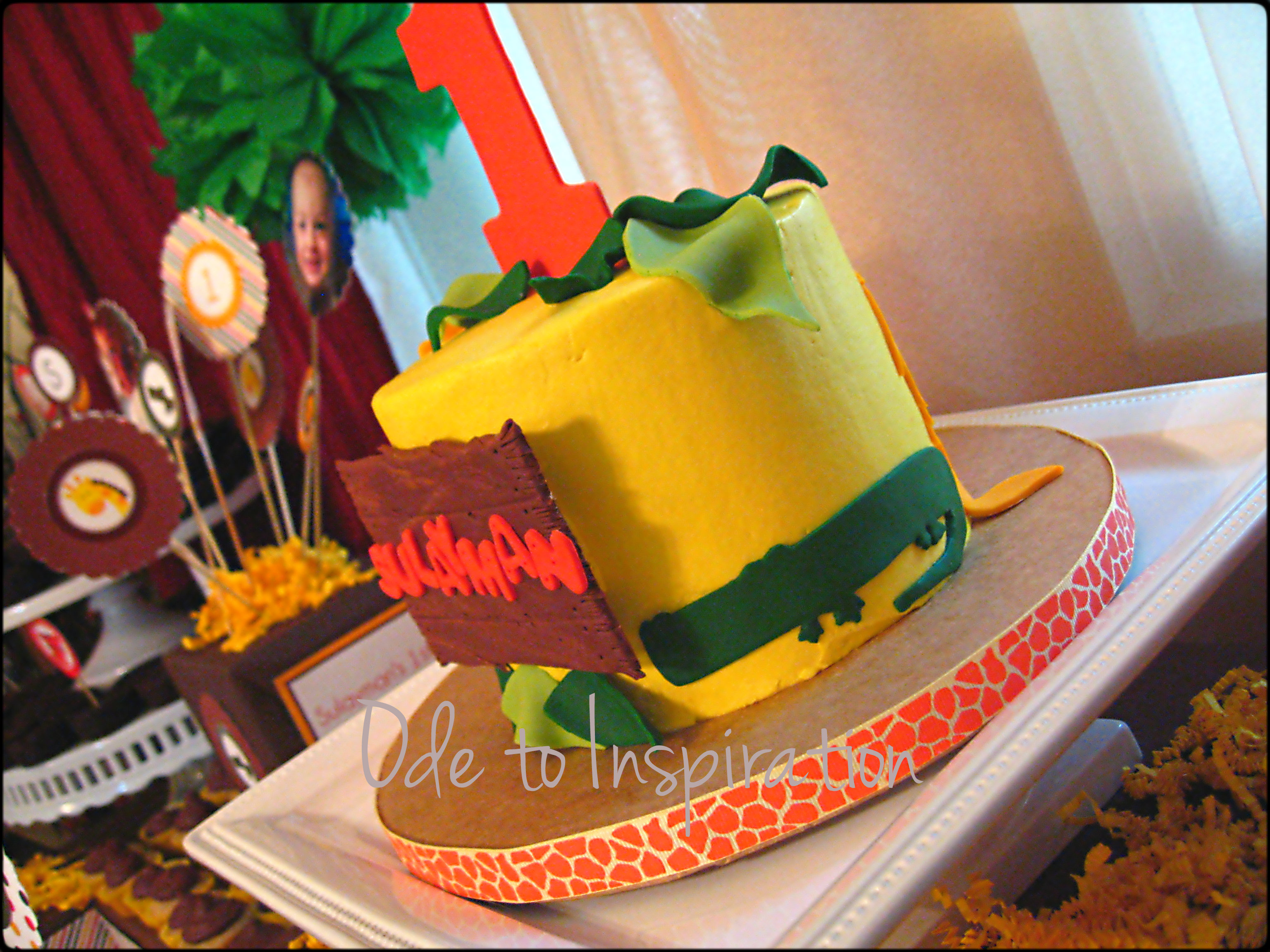 Jungle Theme Birthday Cake