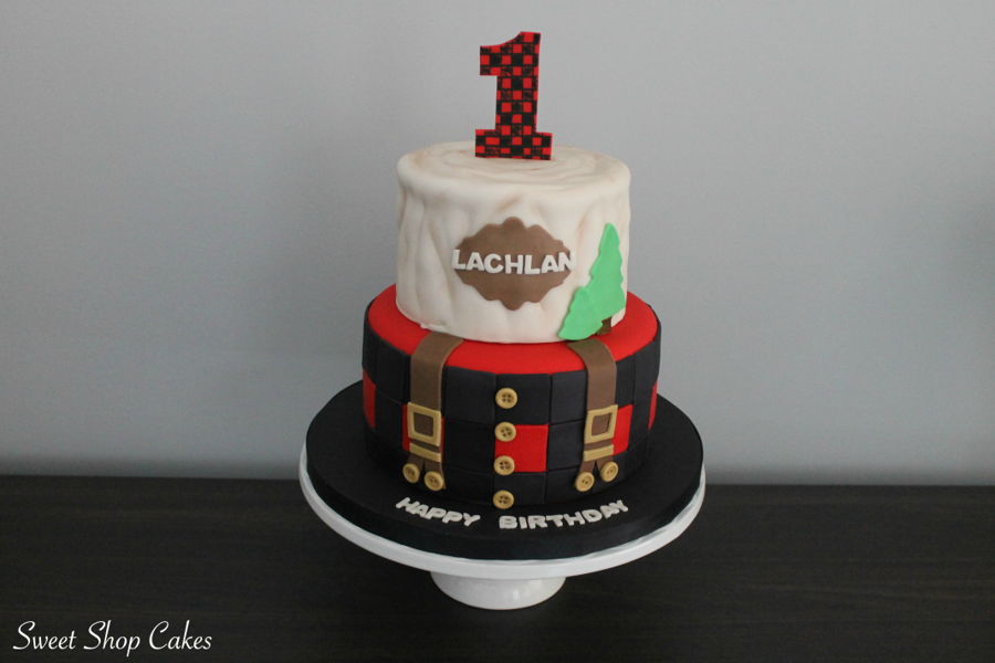 Lumberjack Birthday Cake