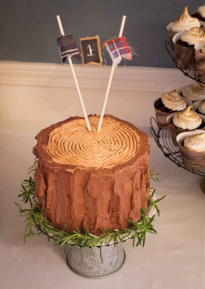 Lumberjack Birthday Party Cake