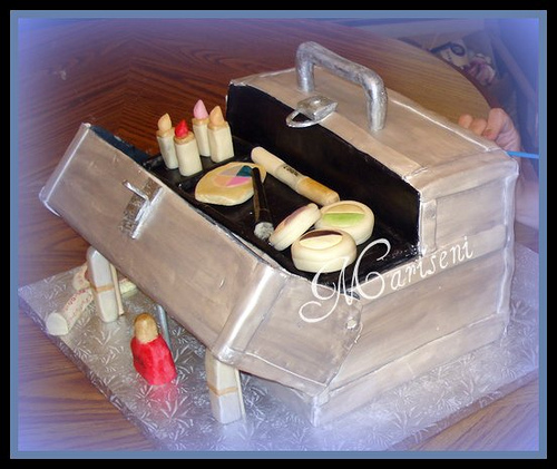 8 Photos of Makeup Case Cakes Happy Birthday