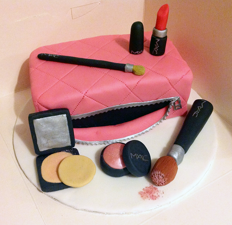 Makeup Bag Birthday Cake