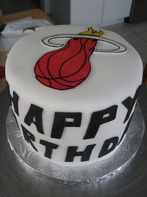 Miami Heat Basketball Cake