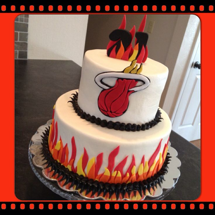 Miami Heat Birthday Cake