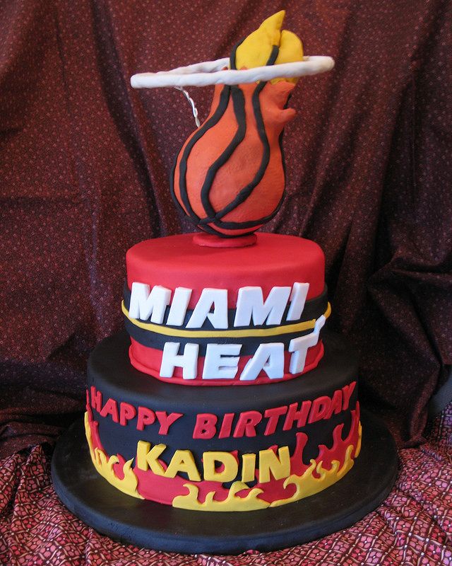 Miami Heat Birthday Cake