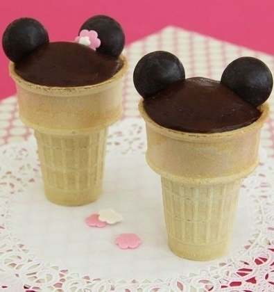 Mickey and Minnie Mouse Ice Cream Cakes