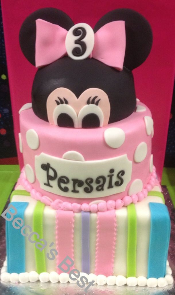 Minnie Mouse Fondant Cake