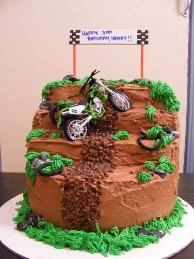 Motocross Dirt Bike Birthday Cakes