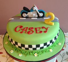 Motorbike Birthday Cake Boy