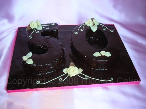 Number 50 Birthday Cake