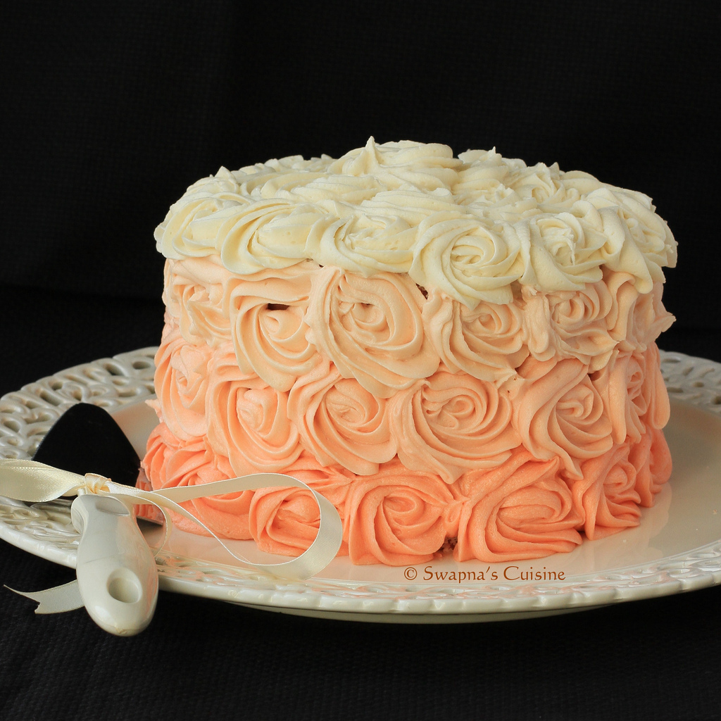 Ombre Rose Cake