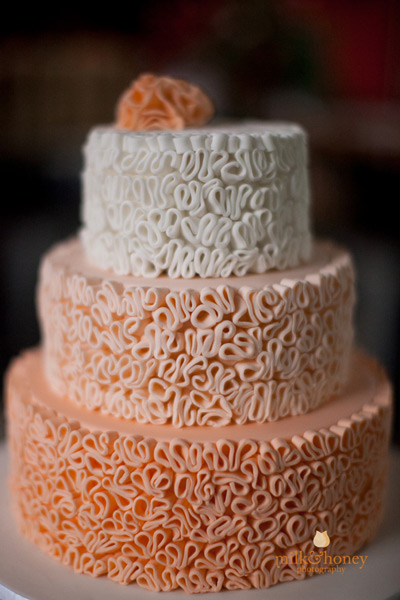 Peach Ombre Birthday Cake