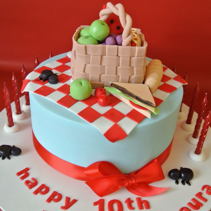 Picnic Birthday Party Cake