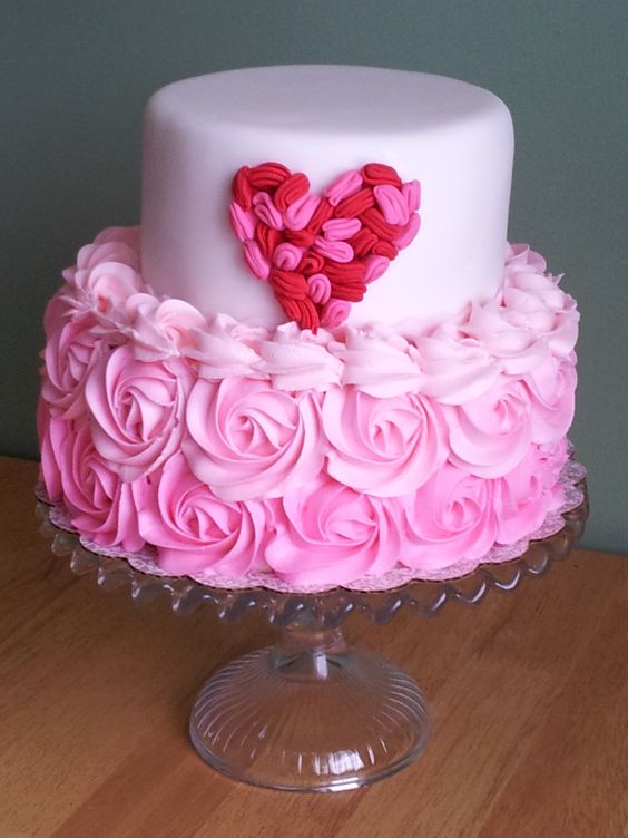 Pink Buttercream Cake Ruffles