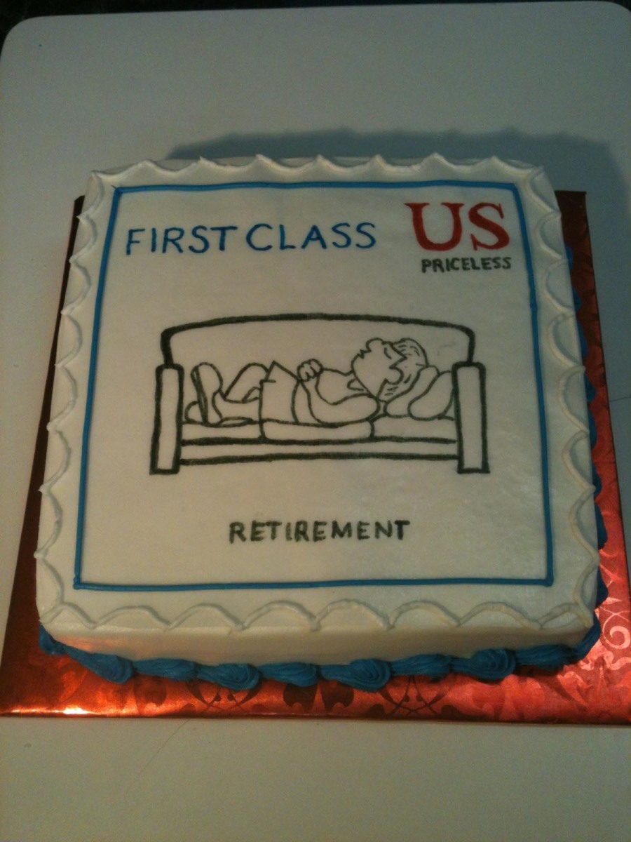 Post Office Retirement Cake