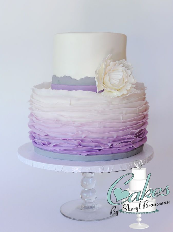 Purple Ombre Birthday Cake