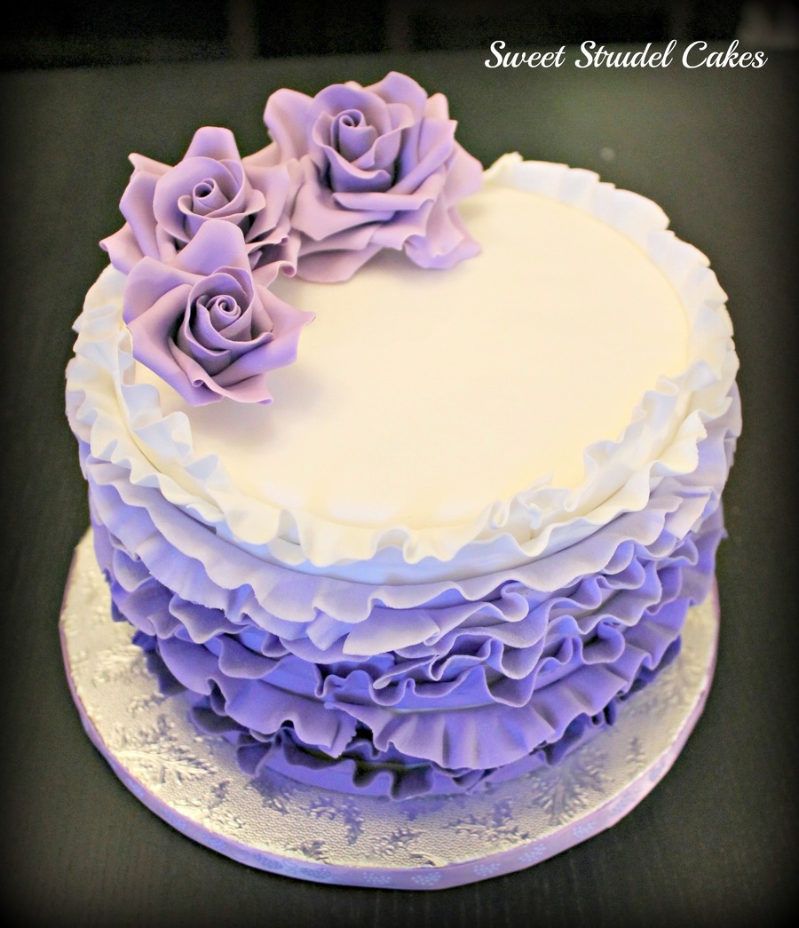 Purple Ombre Birthday Cake