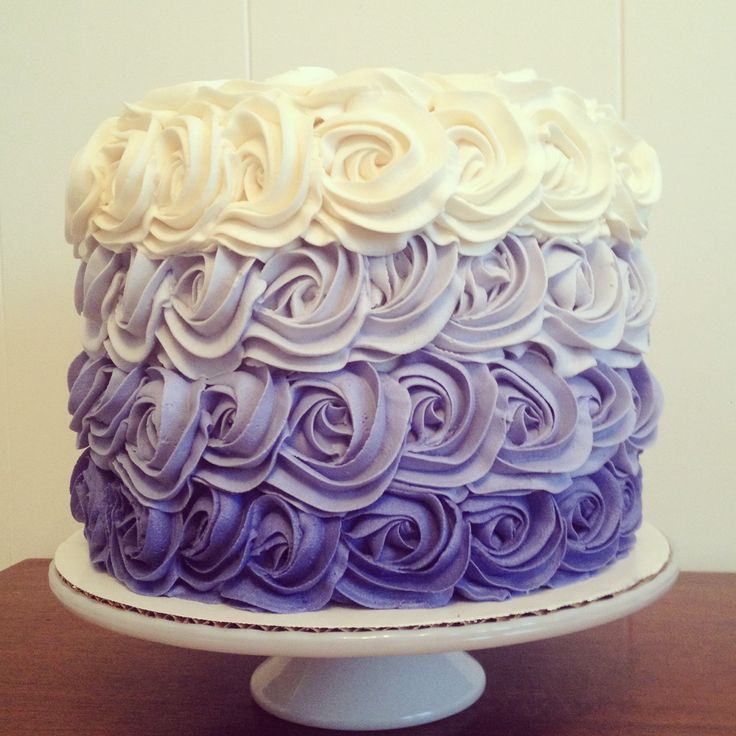 Purple Ombre Wedding Cake