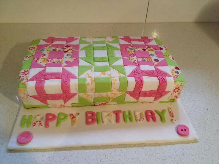 Quilt Birthday Cake Ideas