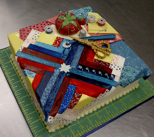 Quilt Themed Birthday Cake