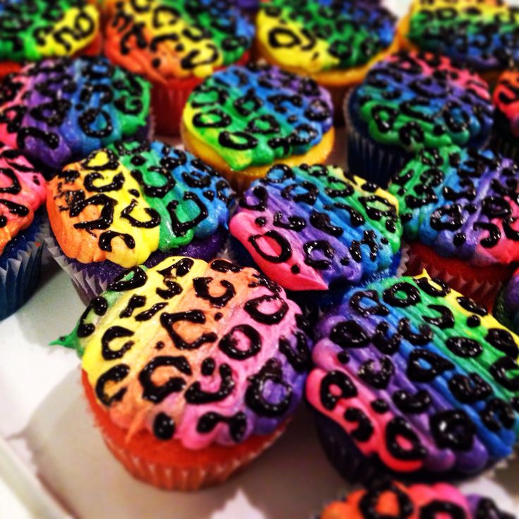 Rainbow Cheetah Print Cake