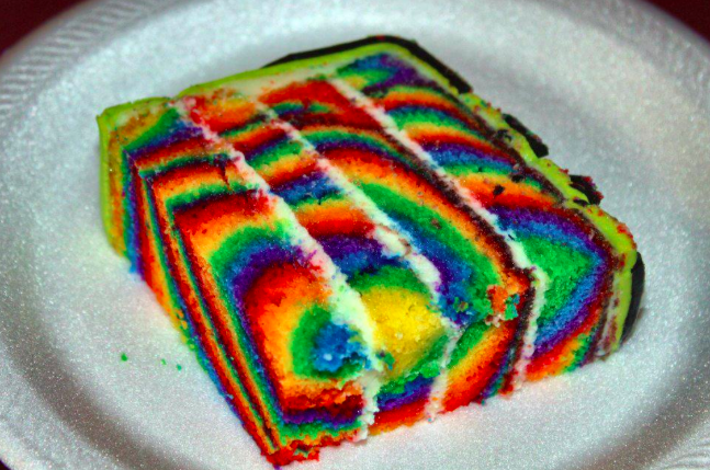 Rainbow Zebra Print Cake