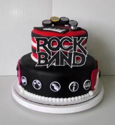 Rock Band Birthday Party Cake