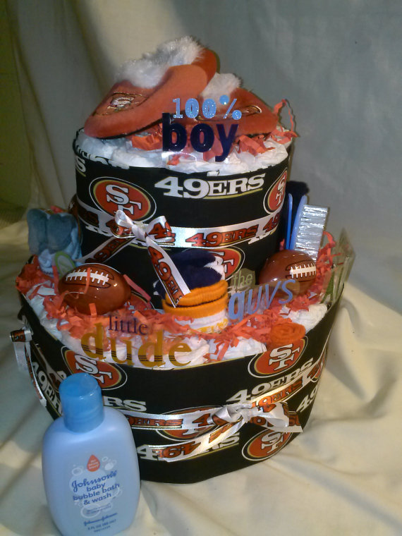 San Francisco 49ers Diaper Cake