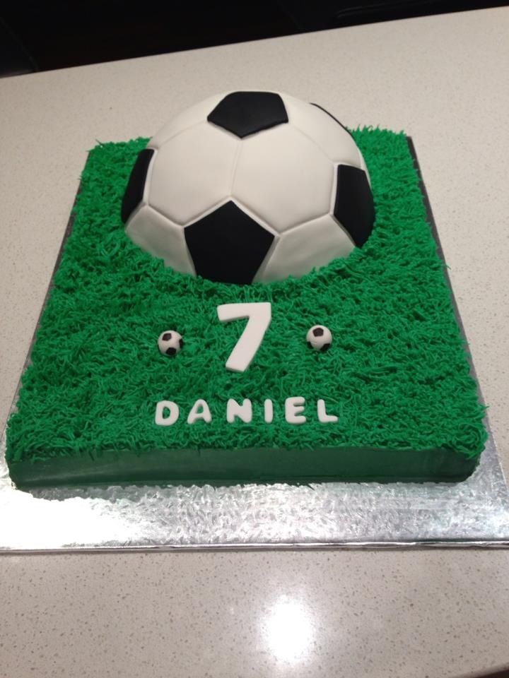 Soccer Themed Birthday Cake