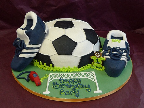 Soccer Themed Birthday Cake