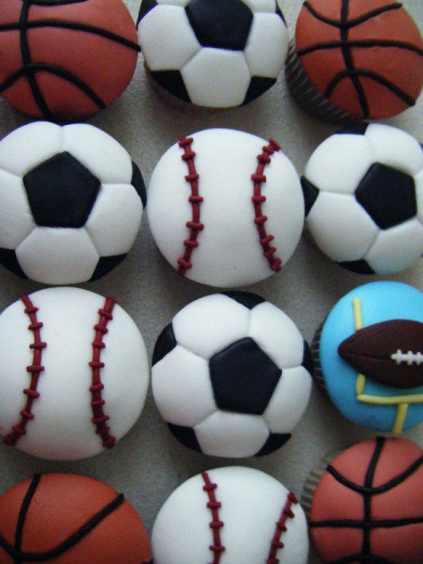 Sports Cupcake Birthday Cake