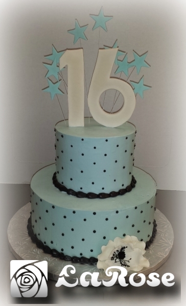 Sweet 16 Buttercream Birthday Cake