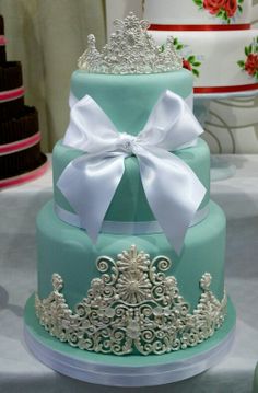 Tiffany Inspired Wedding Cake