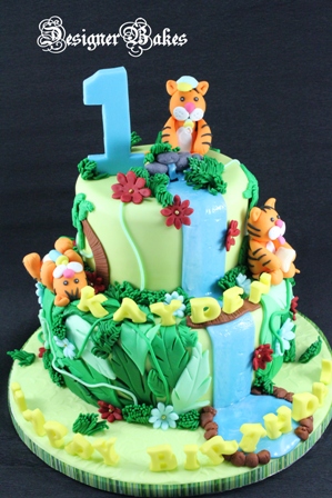 Tiger Theme Birthday Cake