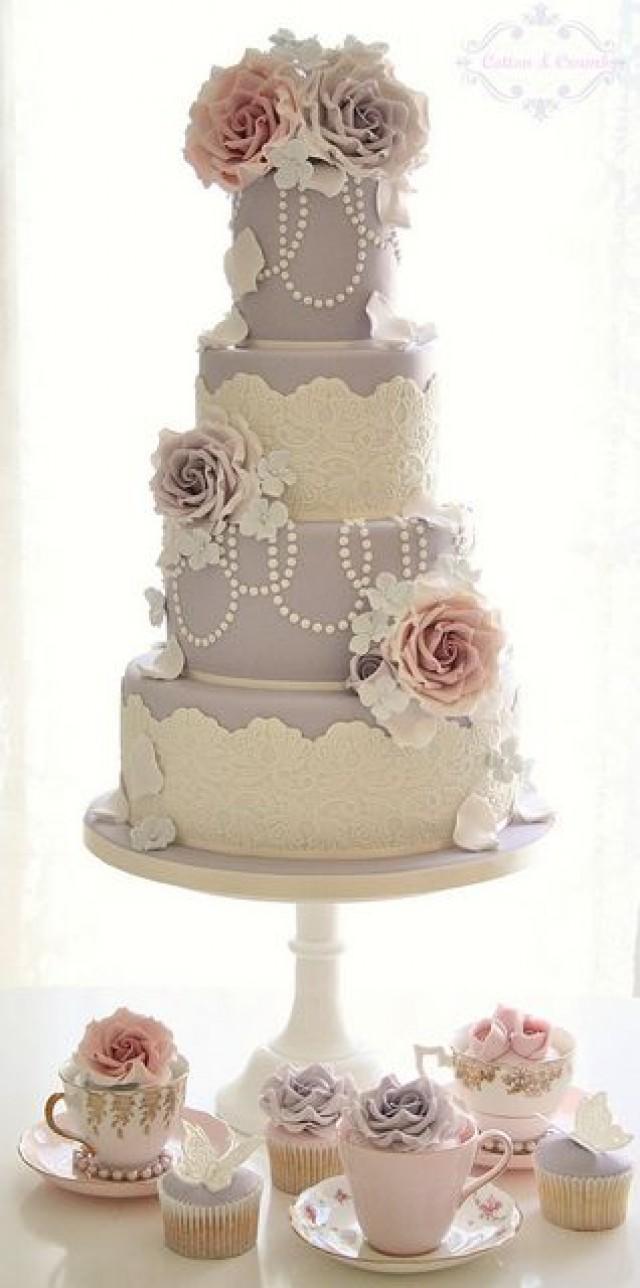 Vintage Pastel Wedding Cake