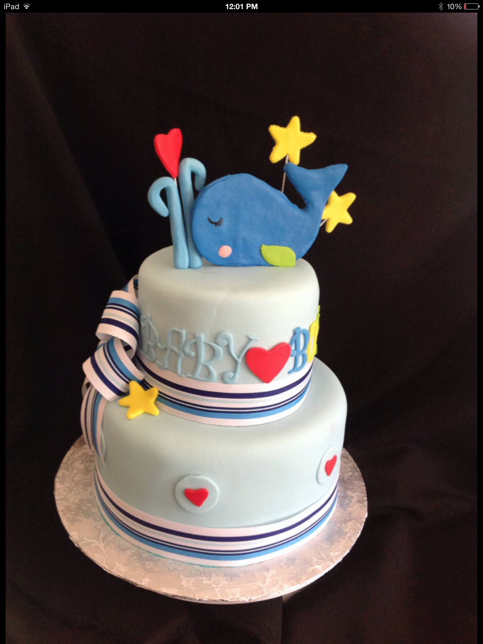 Whale Baby Shower Cake